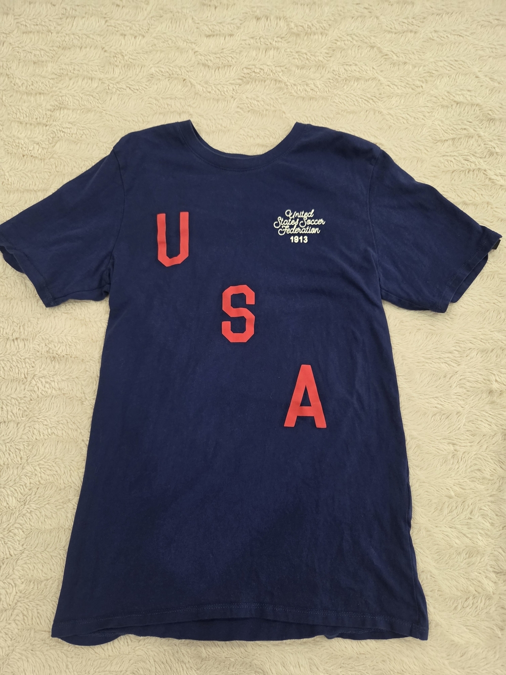 Nike Kids Navy Blue T-Shirt with Red USA Letters